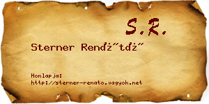 Sterner Renátó névjegykártya