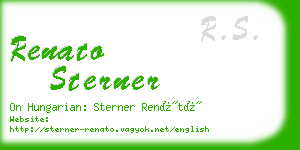 renato sterner business card